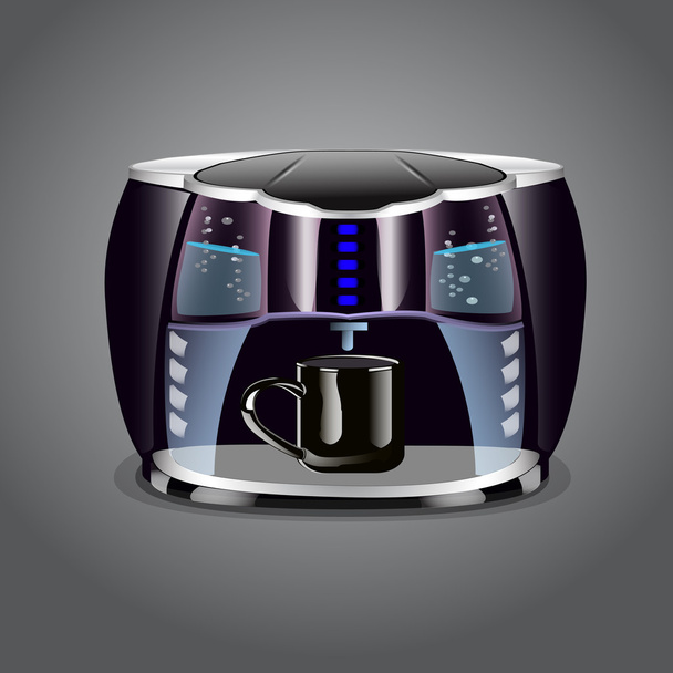 Coffee machine with cup - Vektör, Görsel