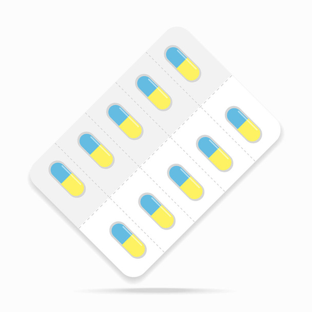De capsules van de geneeskunde, pillen pictogram. Medische illustratie - Vector, afbeelding