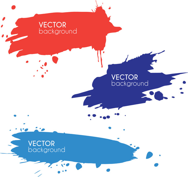 Set of brush strokes banners - Vector, Imagen