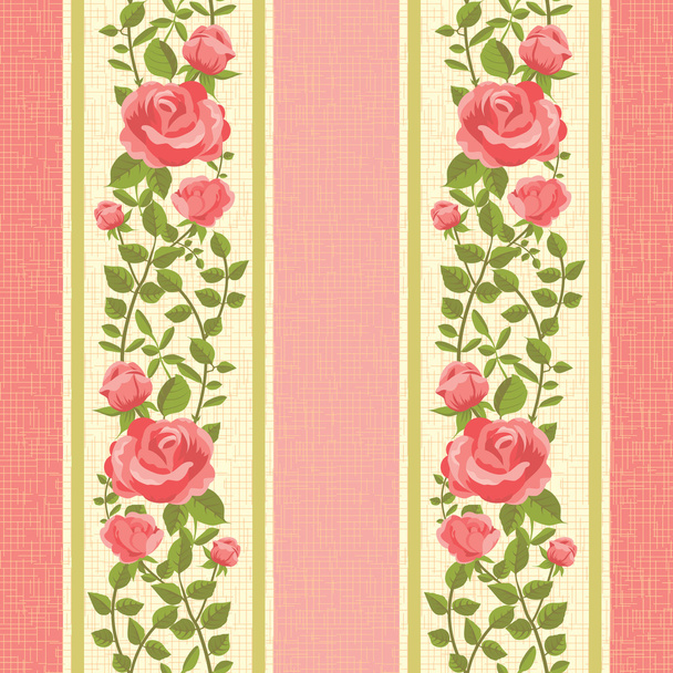 Flower pink striped wallpaper - Vecteur, image