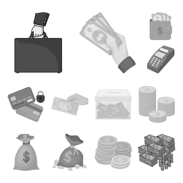 Vector design of payment and loan icon. Collection of payment and financial vector icon for stock. - Vector, Imagen