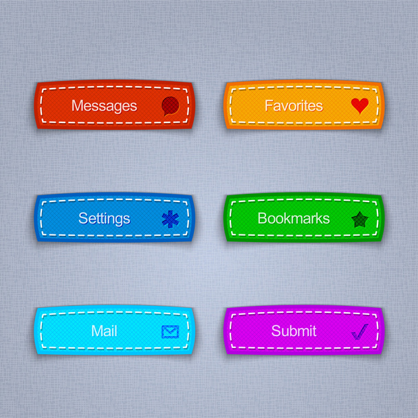Vector set of web buttons. - Vector, Image