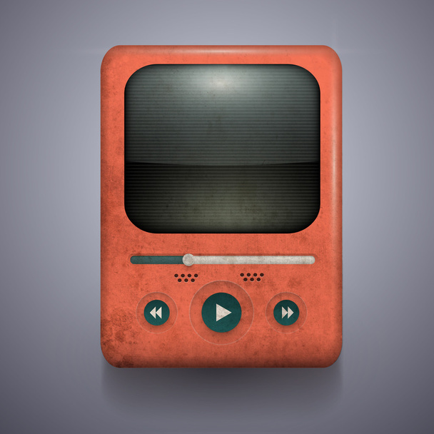 Media player vector icon - Διάνυσμα, εικόνα