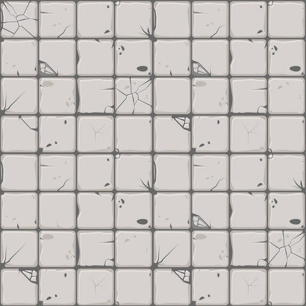 Texture di piastrelle in pietra, senza soluzione di continuità muro di pietra di sfondo. Illustrazione vettoriale per l'interfaccia utente dell'elemento di gioco. Colore 2 di 10
 - Vettoriali, immagini