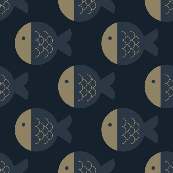 Fish geometric pattern - Vetor, Imagem