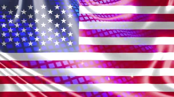 アメリカの国旗のお祝い花火背景 - 映像、動画