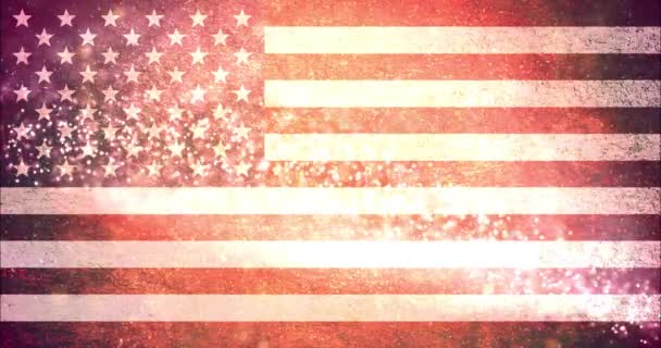 Amerikaanse vlag viering achtergrond - Video