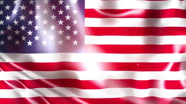 Amerikan bayrağı kutlama arka plan - Video, Çekim