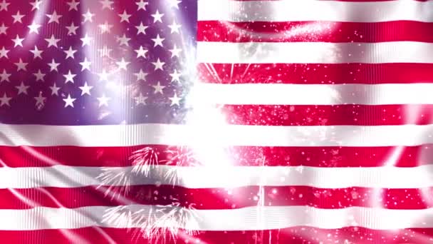 アメリカの国旗のお祝い背景 - 映像、動画