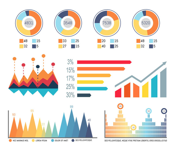 Infographics and Diagrams, Flowcharts Information - Vektor, Bild