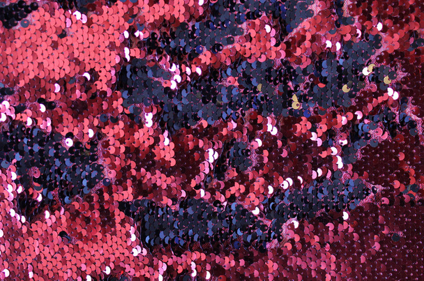 スパンコール ドレスのスパンコール ラウンドの背景にカラフルなスパンコール テクスチャです。金属製輝くスパンコール スケール背景 - 写真・画像
