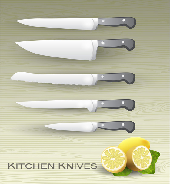Vector set of kitchen knives. - Vector, Image
