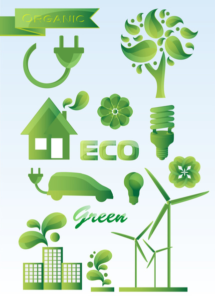 Ecology icon set. vector illustration  - Vector, Image