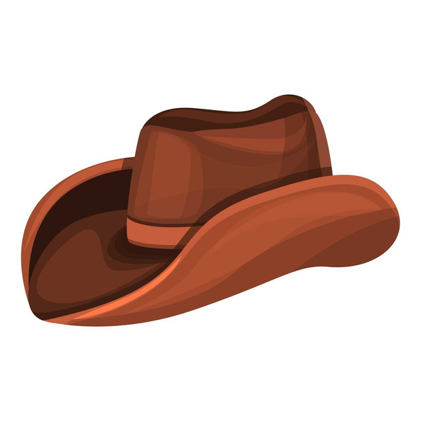 Cowboy hat icon, cartoon style - Вектор,изображение