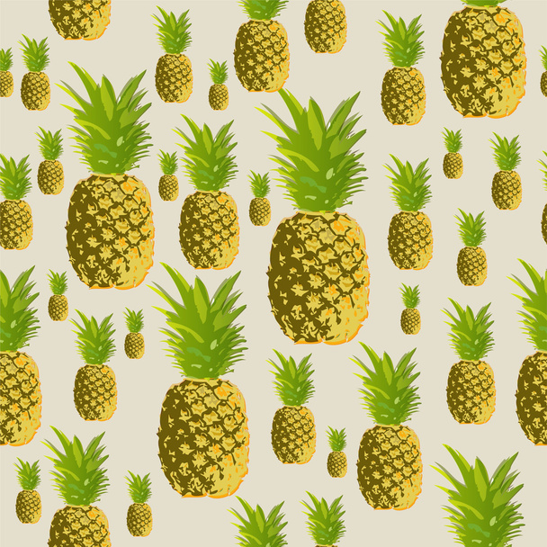 Vector background with pineapple. - Vector, Image