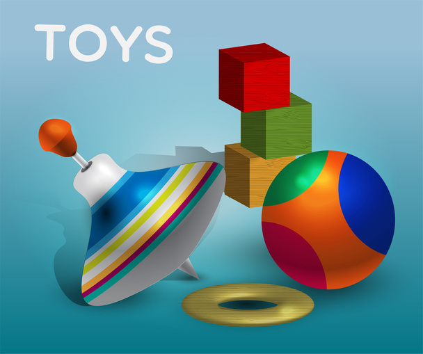Vector illustration of toys. - Vector, Image