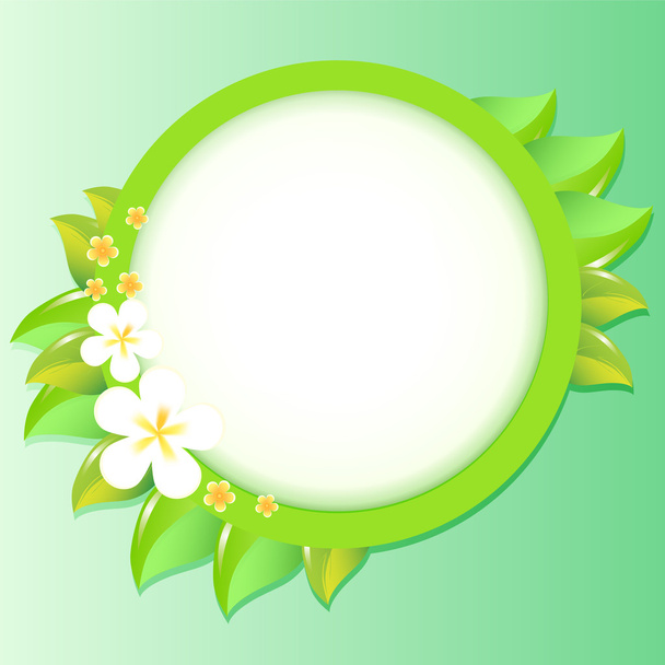Greeting card with flowers. Vector. - Vettoriali, immagini