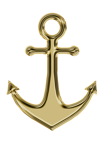 old gold anchor - Photo, Image