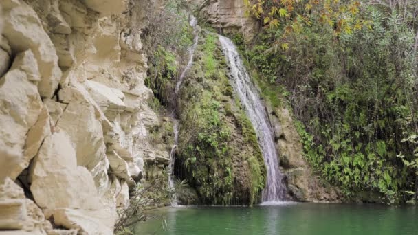 Adonis bath waterfall on Cyprus - Footage, Video
