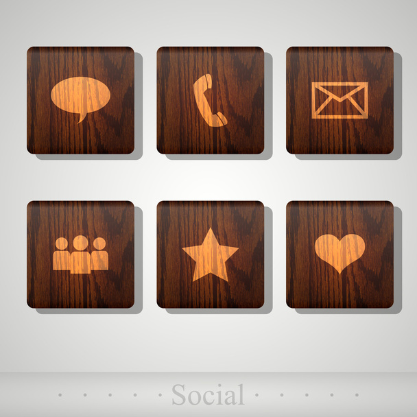 Vector social icons. vector illustration  - Vector, Image