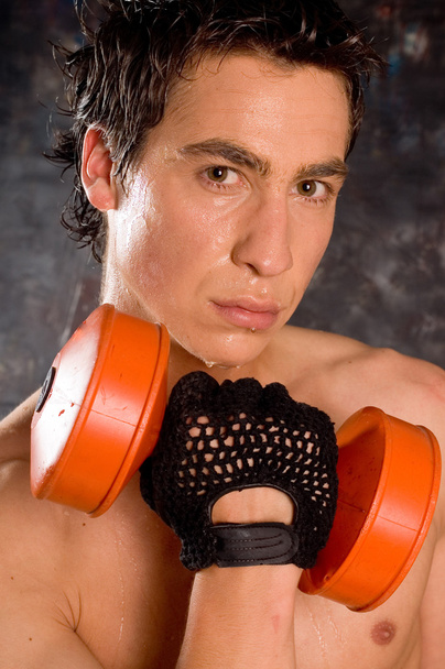 Wet sweaty bodybuilder - Photo, Image