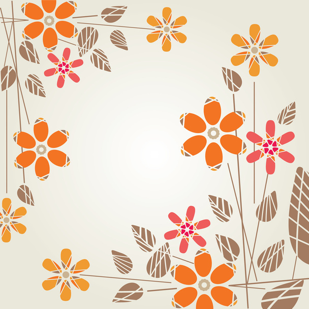 Modern background with flowers - Wektor, obraz