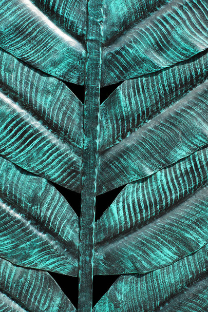 Metal walls to form a banana leaf - Photo, Image