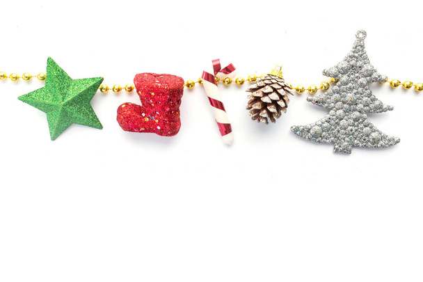 christmas accessory on white background - Foto, Imagen