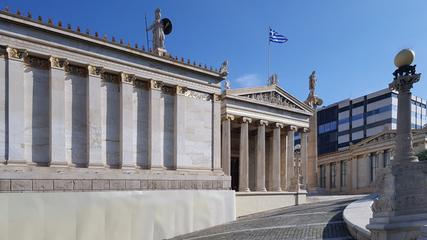 Боковой фасад Афинской академии наук, Греция
 - Фото, изображение