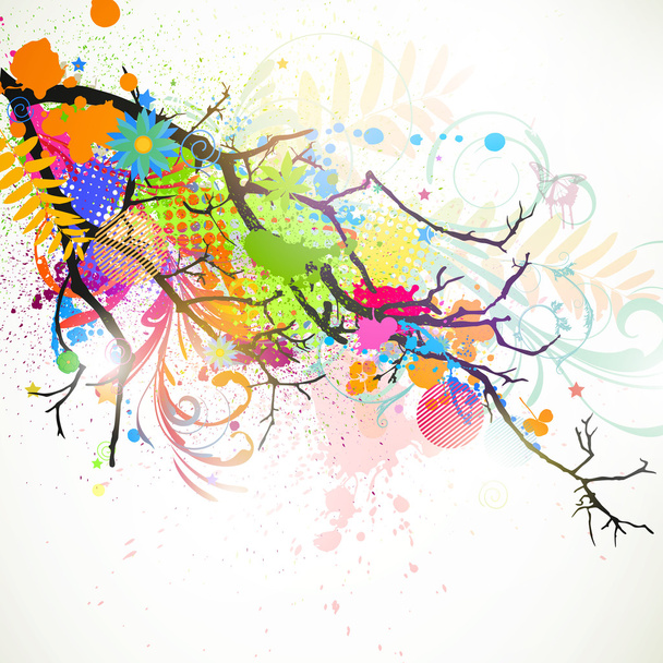 Colorful Branch - Vector, Image