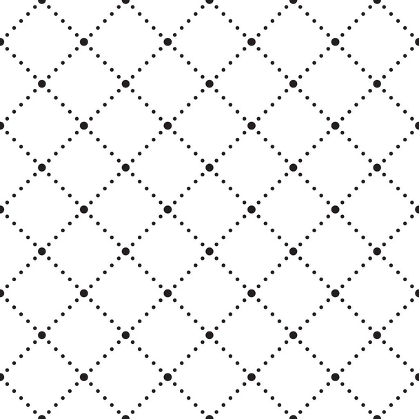Vector seamless pattern. Repeating geometric tiles with dotted rhombus - Vector, Image