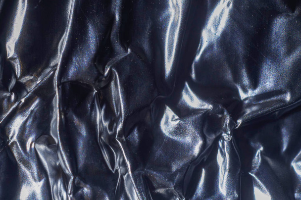 Foil texture background. Macro close up. - 写真・画像