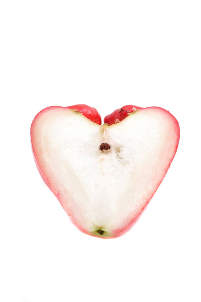 Rózsa alma elszigetelt a fehér háttér - Fotó, kép