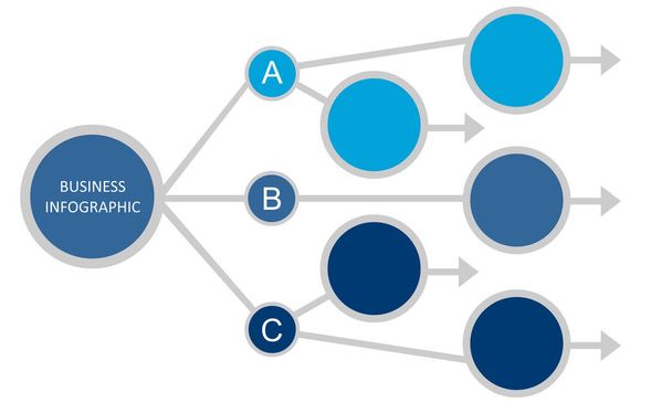 Дизайн діаграми для бізнес-презентацій з трьома кроками
. - Вектор, зображення