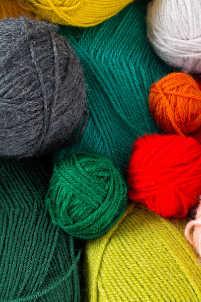 colorful balls of yarn - Photo, image