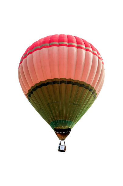 Heißluftballon isoliert auf weißem Hintergrund. Weicher Fokus - Foto, Bild