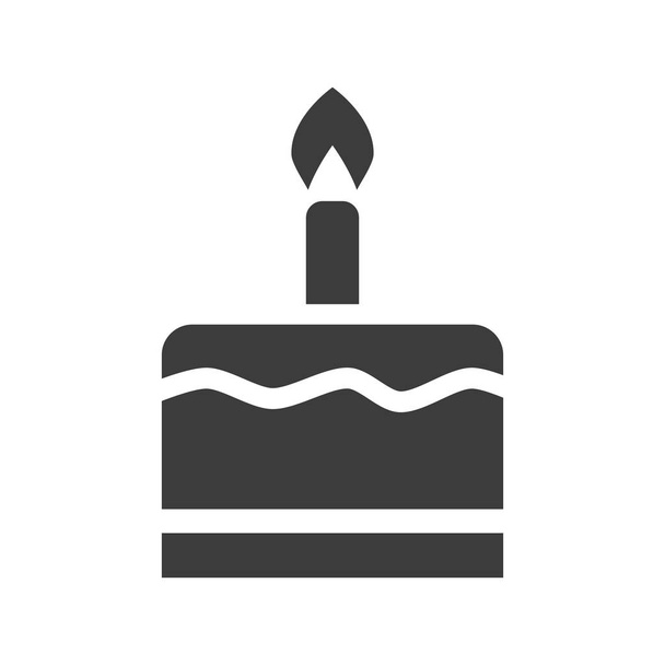 Birthday cake icon on white background. Vector illustration - Vektor, obrázek