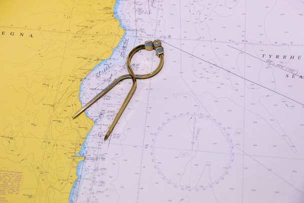 Navigational map and divider - Photo, Image