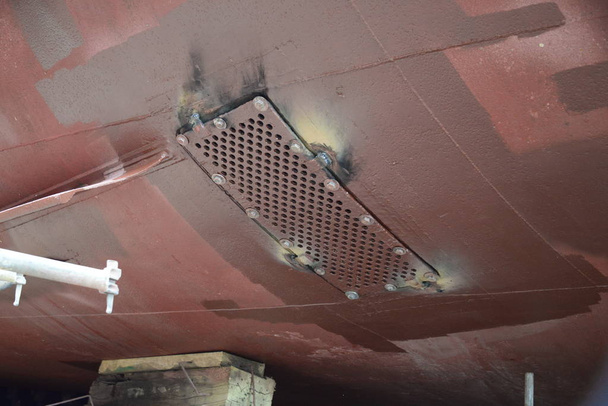 Ship detail at ship repairing station yard - Photo, Image
