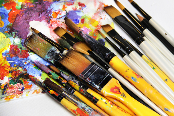 Mix of paintbrushes - Photo, Image