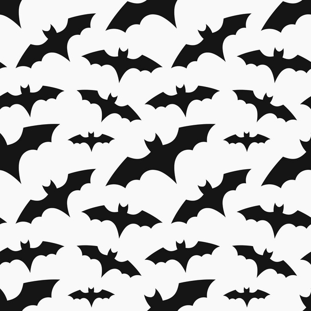 Bats colony seamless pattern. Halloween vector background - ベクター画像