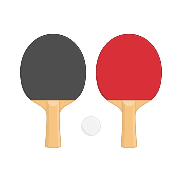 δύο ping pong ρακέτες. - Διάνυσμα, εικόνα