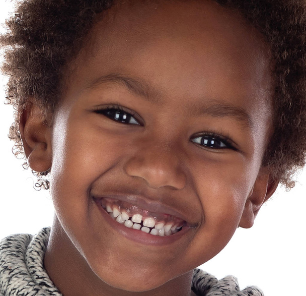 Красива посмішка щасливої дитини ізольована на білому тлі
 - Фото, зображення
