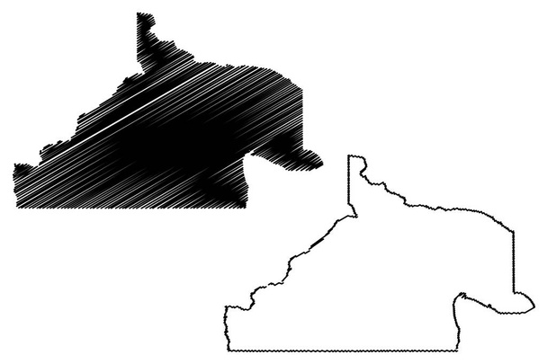 Rio Negro (область Аргентина, Аргентина, провинции Аргентины) map vector illustration, scribble sketch Rio Negro Province map
 - Вектор,изображение