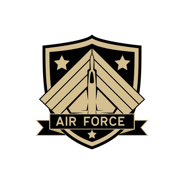 έμβλημα της Πολεμικής Αεροπορίας, λογότυπο badge στρατού απομονωθεί σε λευκό φόντο, εικονογράφηση διάνυσμα   - Διάνυσμα, εικόνα