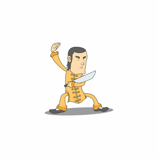 Wushu λογότυπο χαρακτήρα. Εικονογράφηση διάνυσμα - Διάνυσμα, εικόνα