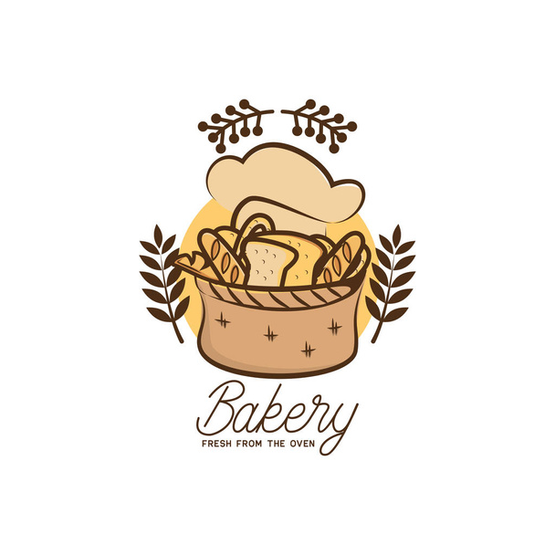 logo boulangerie isolé sur fond blanc, illustration vectorielle
 - Vecteur, image