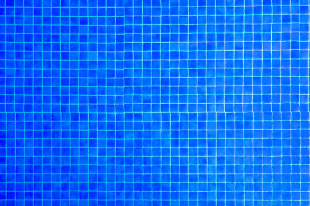 Picture of blue ceramic tiles in the swimming pool - Photo, Image