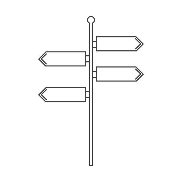 letrero de dirección, signo de navegación, ilustración vectorial
 - Vector, Imagen
