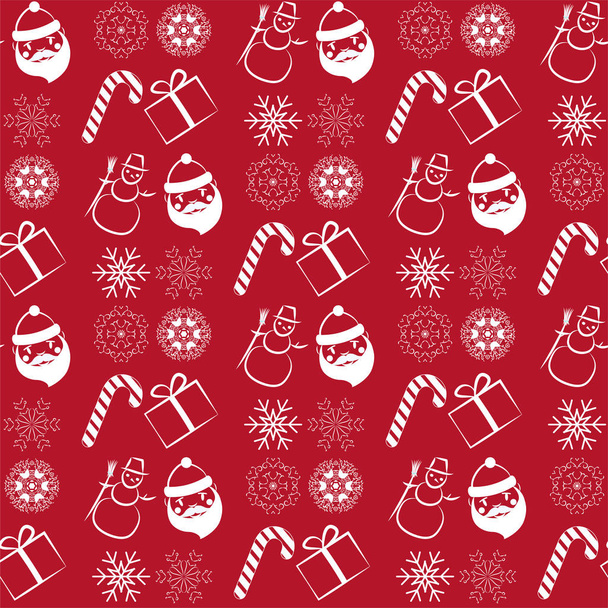 Vector seamless pattern with snowflakes. Winter background. - Vecteur, image